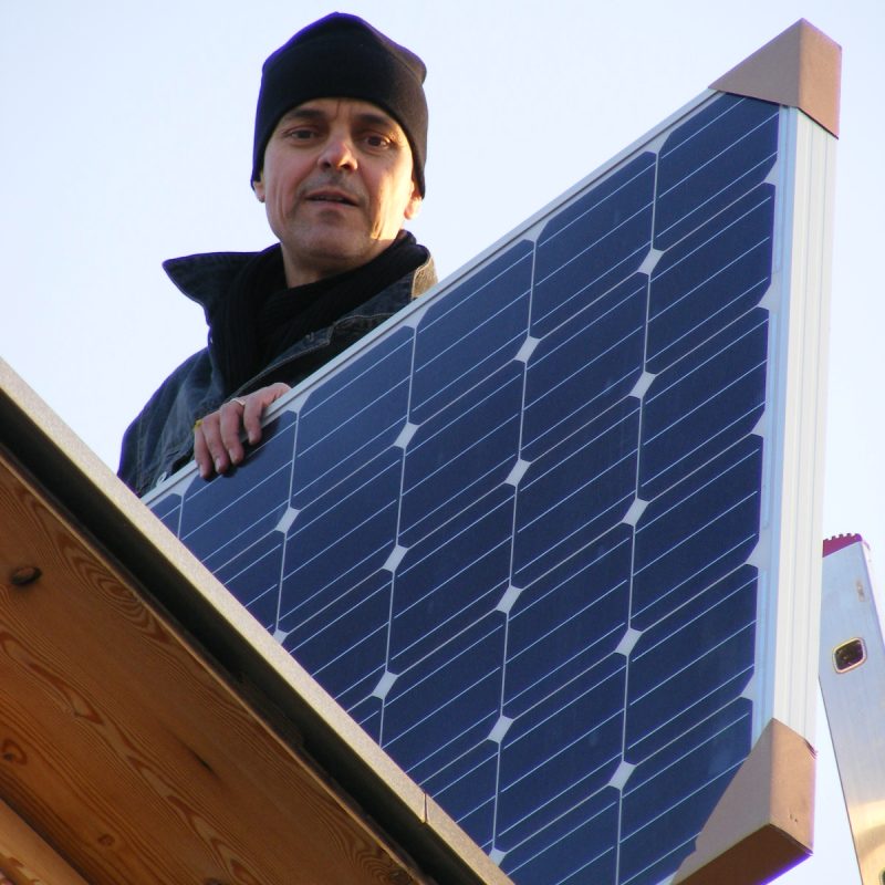 Wolf mit PV_Paneel Wolf mit PV_Paneel